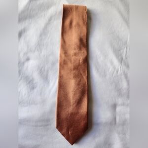 Jos. A Bank Necktie,Men's Solid Orange All Silk Jos.A.Bank Formal Dress Necktie